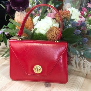 Vintage red leather purse